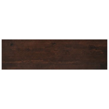 vidaXL Παράθυρα 2 τμχ. Σκούρο Καφέ 140 x 40 x 2 cm Στερεό ξύλο οξιάς