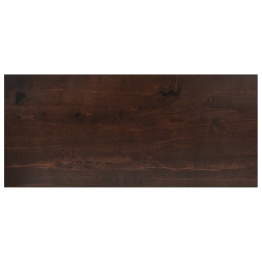 vidaXL Παράθυρα 2 τμχ. Σκούρο Καφέ 100 x 40 x 2 cm Στερεό ξύλο οξιάς