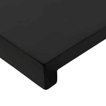 vidaXL Παράθυρα 2 τμχ. Μαύρο 160 x 25 x 2 cm Στερεό ξύλο οξιάς