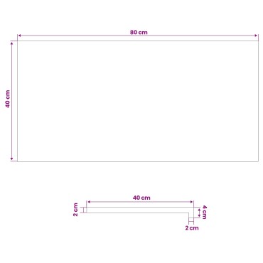 vidaXL Παράθυρα 2 τμχ. Μαύρο 80x 40 x 2 εκ. Στερεό ξύλο οξιάς