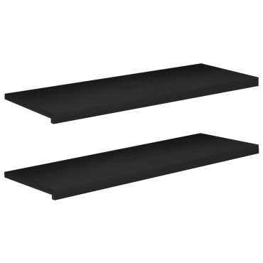 vidaXL Παράθυρα 2 τμχ. Μαύρο 120 x 40 x 2 cm Στερεό ξύλο οξιάς