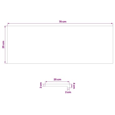 vidaXL Σκαλοπάτια 8 τεμ. 70 x 25 x 2 cm Σκούρο Καφέ Στερεό ξύλο οξιάς
