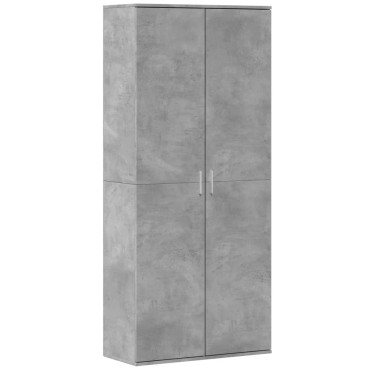 vidaXL Ντουλάπι Γκρι Σκυροδέματος 80x35x180cm από Επεξεργασμένο Ξύλο 1 τεμ.