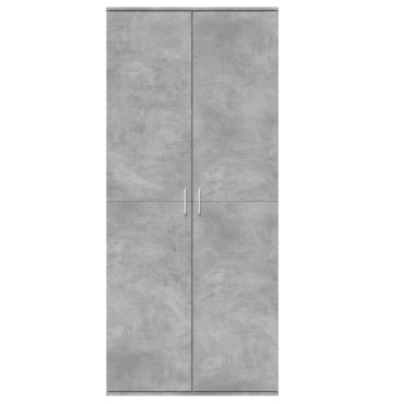 vidaXL Ντουλάπι Γκρι Σκυροδέματος 80x35x180cm από Επεξεργασμένο Ξύλο 1 τεμ.