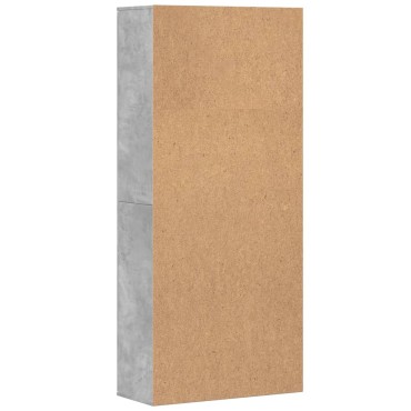 vidaXL Ντουλάπι Γκρι Σκυροδέματος 80x35x180cm από Επεξεργασμένο Ξύλο 1 τεμ.