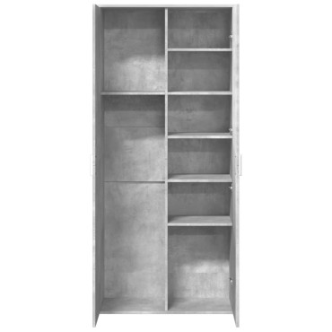 vidaXL Ντουλάπι Γκρι Σκυροδέματος 80x35x180cm από Επεξεργασμένο Ξύλο 1 τεμ.