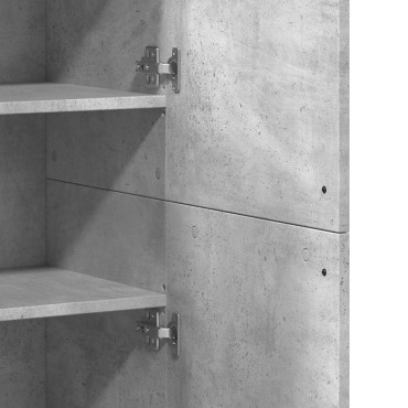 vidaXL Ντουλάπι Γκρι Σκυροδέματος 80x35x180cm από Επεξεργασμένο Ξύλο 1 τεμ.
