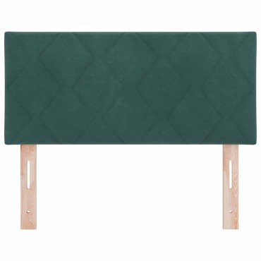 vidaXL LED κεφαλάρι Σκούρο Πράσινο Βελούδο 100x7x88cm