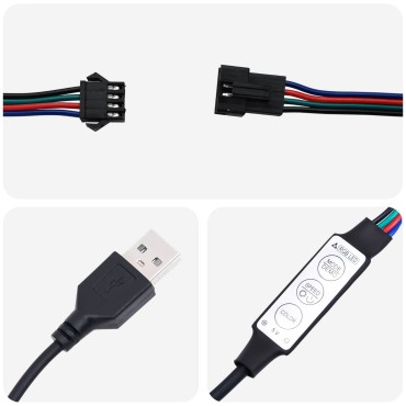 vidaXL Λωρίδα LED 2 τμχ. Μαύρο SMD5050