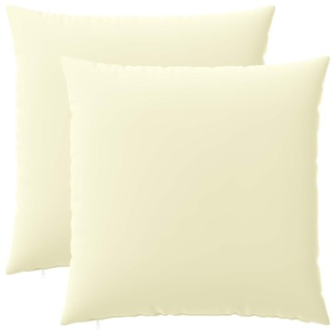 vidaXL Κάλυμμα Μαξιλαριού 2 pcs HEERLEN Κρεμ 80 x 80 cm Πολυεστέρας