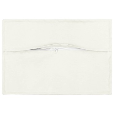vidaXL Κάλυμμα Μαξιλαριού 2 pcs HOUTEN Λευκό 50 x 80 cm Ψεύτικο Λινό