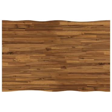 vidaXL 140x70x75cm Στερεό Ξύλο Ακακίας Φυσικό και Καφέ Ορθογώνιος