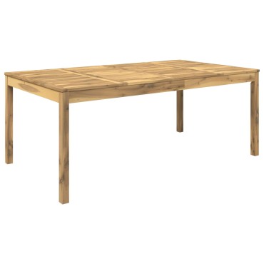 vidaXL Τραπέζι δείπνου κήπου Λευκό 196x100,5x75 εκ 1 τεμ.