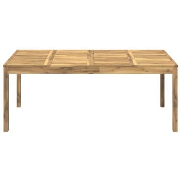 vidaXL Τραπέζι δείπνου κήπου Λευκό 196x100,5x75 εκ 1 τεμ.