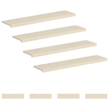 vidaXL Σκαλοπάτι 8 τεμ. 120 x 30 x 2 cm Λευκό Στερεό Ξύλο Δρυός
