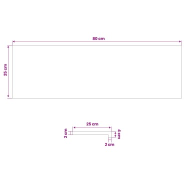 vidaXL Σκαλοπάτι 16 τεμ. 80 x 25 x 2 cm Λευκό Στερεό Ξύλο Δρυός