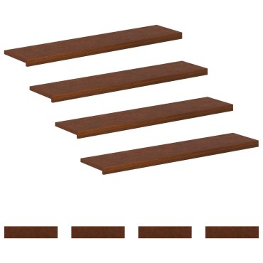 vidaXL Σκαλοπάτι 8 τεμ. 120 x 30 x 2 cm Σκούρο Καφέ Στερεό Ξύλο Δρυός