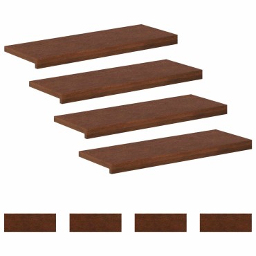 vidaXL Σκαλοπάτι 8 τεμ. 80 x 30 x 2 cm Σκούρο Καφέ Στερεό Ξύλο Δρυός