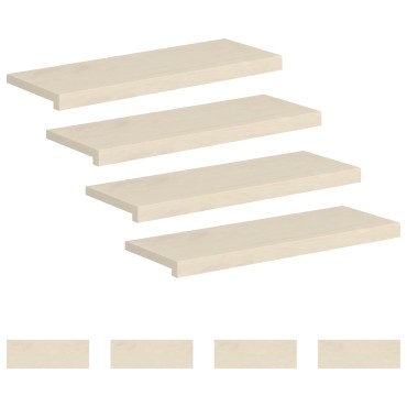 vidaXL Σκαλοπάτι 8 τεμ. 70 x 30 x 2 cm Λευκό Στερεό Ξύλο Δρυός