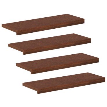 vidaXL Σκαλοπάτι 4 τεμ. 70 x 30 x 2 cm Σκούρο Καφέ Στερεό Ξύλο Δρυός
