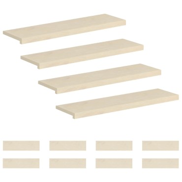 vidaXL Σκαλοπάτι 12 τεμ. 90 x 30 x 2 cm Λευκό Στερεό Ξύλο Δρυός