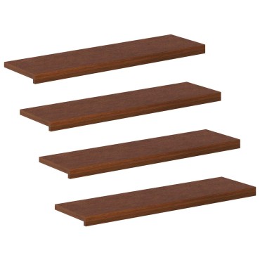 vidaXL Σκαλοπάτι 4 τεμ. 100 x 25 x 2 cm Σκούρο Καφέ Στερεό Ξύλο Δρυός