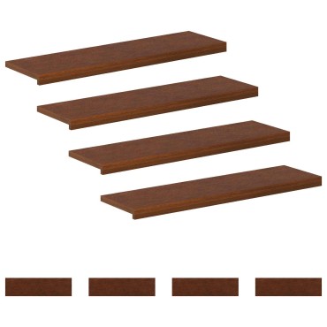 vidaXL Σκαλοπάτι 8 τεμ. 90 x 30 x 2 cm Σκούρο Καφέ Στερεό Ξύλο Δρυός