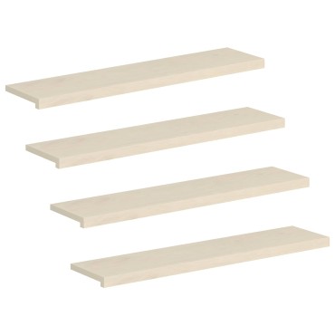 vidaXL Σκαλοπάτι 4 τεμ. 120 x 25 x 2 cm Λευκό Στερεό Ξύλο Δρυός