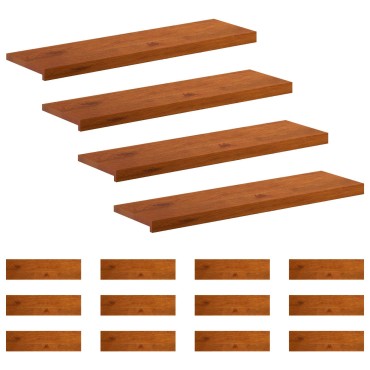 vidaXL Σκαλοπάτι 16 τεμ. 90 x 25 x 2 cm Καφέ Στερεό Ξύλο Δρυός