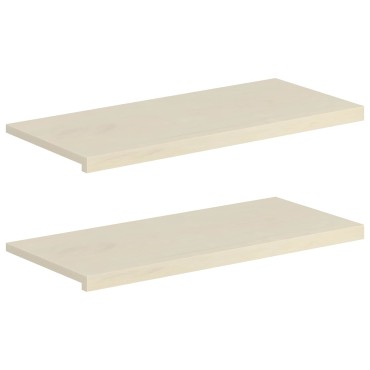 vidaXL Παράθυρα 2 τμχ. Λευκό 100 x 40 x 2 cm Στερεό Ξύλο Δρυός