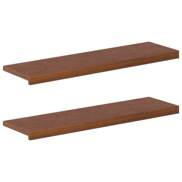 vidaXL Παράθυρα 2 τμχ. Σκούρο Καφέ 90 x 30 x 2 cm Στερεό Ξύλο Δρυός