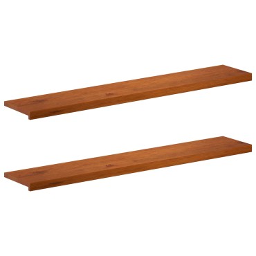 vidaXL Παράθυρα 2 τμχ. Καφέ 160 x 25 x 2 cm Στερεό Ξύλο Δρυός