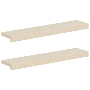 vidaXL Παράθυρα 2 τμχ. Λευκό 80 x 20 x 2 cm Στερεό Ξύλο Δρυός