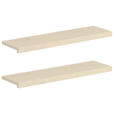 vidaXL Παράθυρα 2 τμχ. Λευκό 100 x 25 x 2 cm Στερεό Ξύλο Δρυός