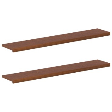 vidaXL Παράθυρα 2 τμχ. Σκούρο Καφέ 160 x 30 x 2 cm Στερεό Ξύλο Δρυός