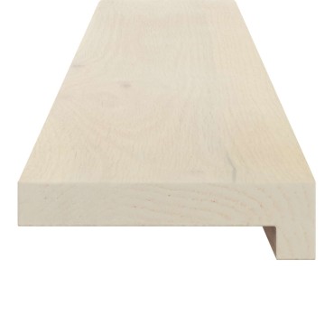 vidaXL Παράθυρα 2 τμχ. Λευκό 110 x 40 x 2 cm Στερεό Ξύλο Δρυός