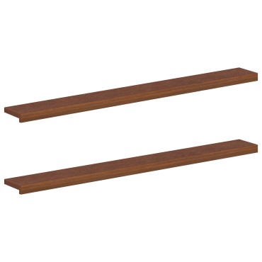 vidaXL Παράθυρα 2 τμχ. Σκούρο Καφέ 160 x 15 x 2 cm Στερεό Ξύλο Δρυός