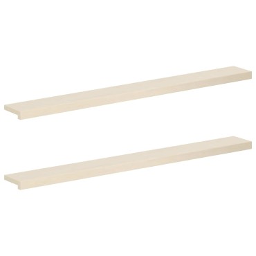 vidaXL Παράθυρα 2 τμχ. Λευκό 160 x 20 x 2 cm Στερεό Ξύλο Δρυός