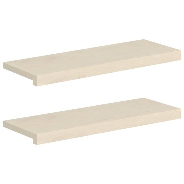 vidaXL Παράθυρα 2 τμχ. Λευκό 70 x 25 x 2 cm Στερεό Ξύλο Δρυός