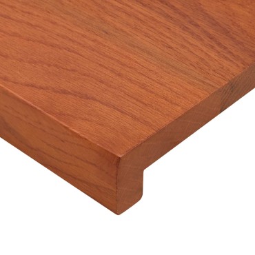 vidaXL Παράθυρα 2 τμχ. Καφέ 160 x 30 x 2 cm Στερεό Ξύλο Δρυός
