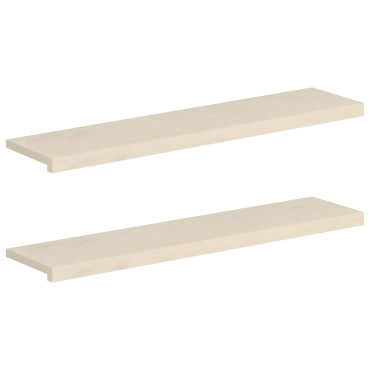 vidaXL Παράθυρα 2 τμχ. Λευκό 120 x 30 x 2 cm Στερεό Ξύλο Δρυός