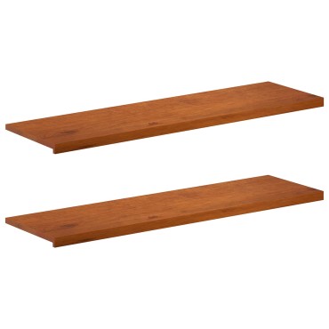 vidaXL Παράθυρα 2 τμχ. Καφέ 140 x 40 x 2 cm Στερεό Ξύλο Δρυός