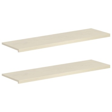vidaXL Παράθυρα 2 τμχ. Λευκό 140 x 40 x 2 cm Στερεό Ξύλο Δρυός