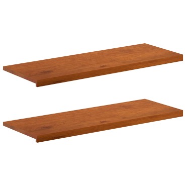 vidaXL Παράθυρα 2 τμχ. Καφέ 120 x 40 x 2 cm Στερεό Ξύλο Δρυός