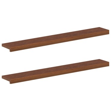 vidaXL Παράθυρα 2 τμχ. Σκούρο Καφέ 110 x 15 x 2 cm Στερεό Ξύλο Δρυός