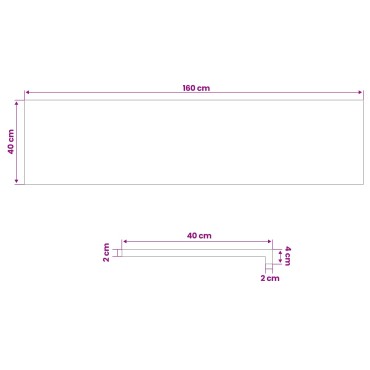 vidaXL Παράθυρα 2 τμχ. Σκούρο Καφέ 160 x 40 x 2 cm Στερεό Ξύλο Δρυός