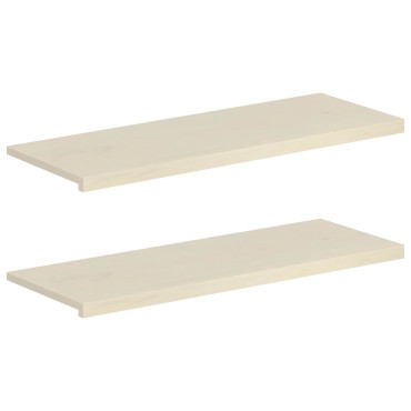 vidaXL Παράθυρα 2 τμχ. Λευκό 120 x 40 x 2 cm Στερεό Ξύλο Δρυός