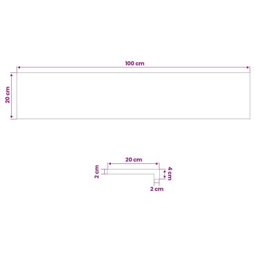vidaXL Παράθυρα 2 τμχ. Καφέ 100 x 20 x 2 cm Στερεό Ξύλο Δρυός