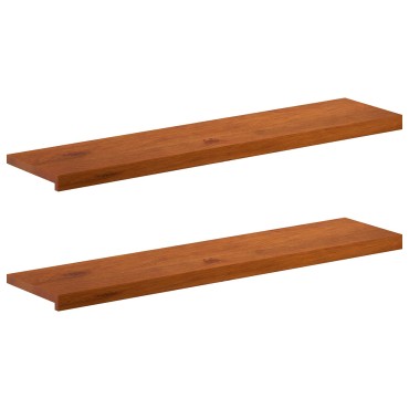 vidaXL Παράθυρα 2 τμχ. Καφέ 120 x 25 x 2 cm Στερεό Ξύλο Δρυός