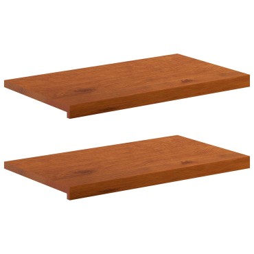 vidaXL Παράθυρα 2 τμχ. Καφέ 70 x 30 x 2 cm Στερεό Ξύλο Δρυός